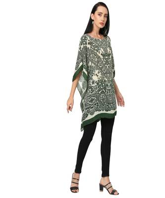 Green Abstract Print Kaftan Top 2