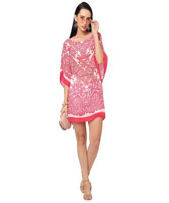 Peach Abstract Print Kaftan Top 5