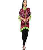 Pink Color Kilim Print Kaftan Shirt