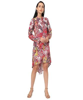Multicoloured Ethnic Motifs A-Line Dress 1