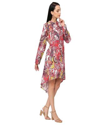 Multicoloured Ethnic Motifs A-Line Dress 3