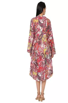 Multicoloured Ethnic Motifs A-Line Dress