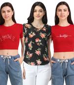 Casual Regular Sleeves Floral Print Women Multicolor Top