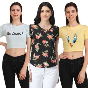 Casual Regular Sleeves Floral Print Women Multicolor Top 1
