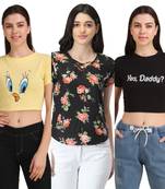 Casual Regular Sleeves Floral Print Women Multicolor Top