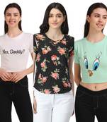 Casual Regular Sleeves Floral Print Women Multicolor Top