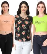 Casual Regular Sleeves Floral Print Women Multicolor Top