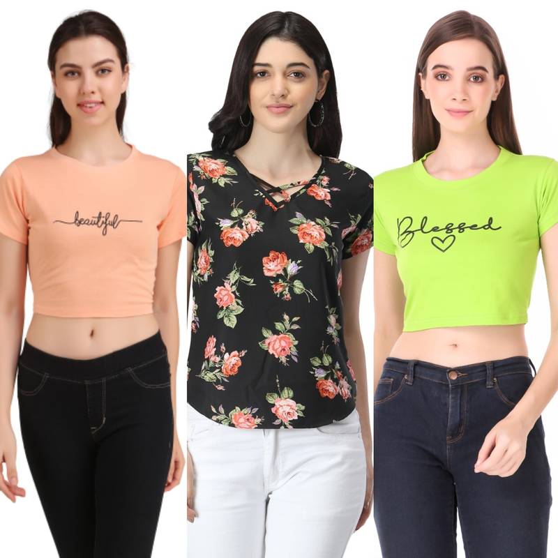 Casual Regular Sleeves Floral Print Women Multicolor Top