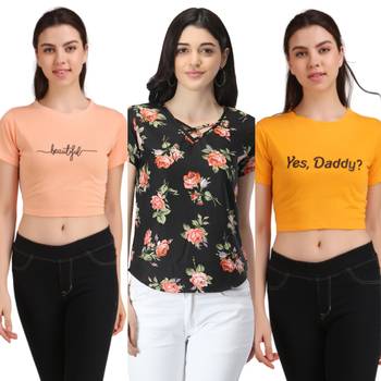 Casual Regular Sleeves Floral Print Women Multicolor Top 1