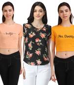 Casual Regular Sleeves Floral Print Women Multicolor Top