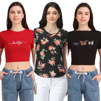 Casual Regular Sleeves Floral Print Women Multicolor Top 1