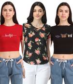 Casual Regular Sleeves Floral Print Women Multicolor Top