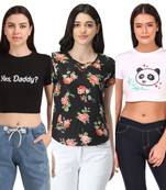 Casual Regular Sleeves Floral Print Women Multicolor Top