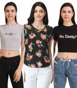 Casual Regular Sleeves Floral Print Women Multicolor Top