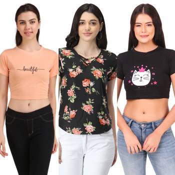 Casual Regular Sleeves Floral Print Women Multicolor Top 1