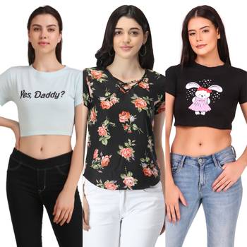 Casual Regular Sleeves Floral Print Women Multicolor Top 1