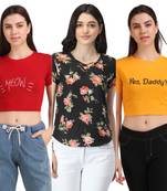 Casual Regular Sleeves Floral Print Women Multicolor Top