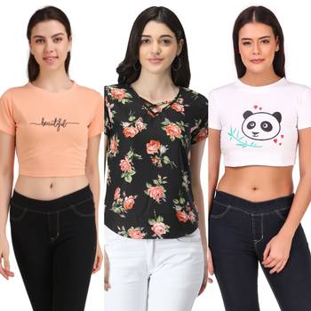 Casual Regular Sleeves Floral Print Women Multicolor Top 1