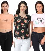 Casual Regular Sleeves Floral Print Women Multicolor Top