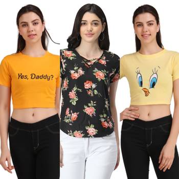 Casual Regular Sleeves Floral Print Women Multicolor Top 1