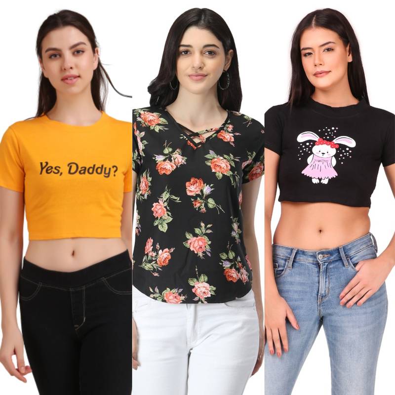 Casual Regular Sleeves Floral Print Women Multicolor Top