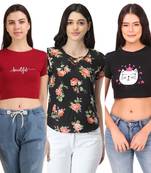 Casual Regular Sleeves Floral Print Women Multicolor Top