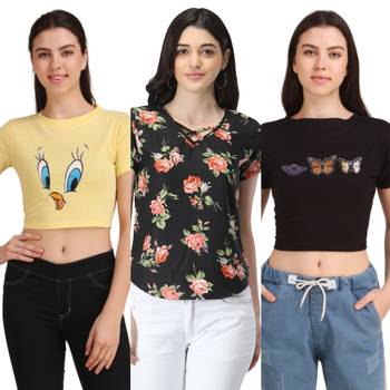 Casual Regular Sleeves Floral Print Women Multicolor Top 1