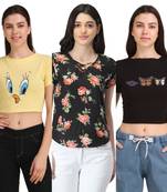 Casual Regular Sleeves Floral Print Women Multicolor Top