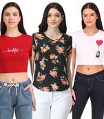 Casual Regular Sleeves Floral Print Women Multicolor Top