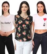 Casual Regular Sleeves Floral Print Women Multicolor Top