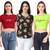 Casual Regular Sleeves Floral Print Women Multicolor Top