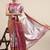 Purple woven banarasi silk saree with blouse
