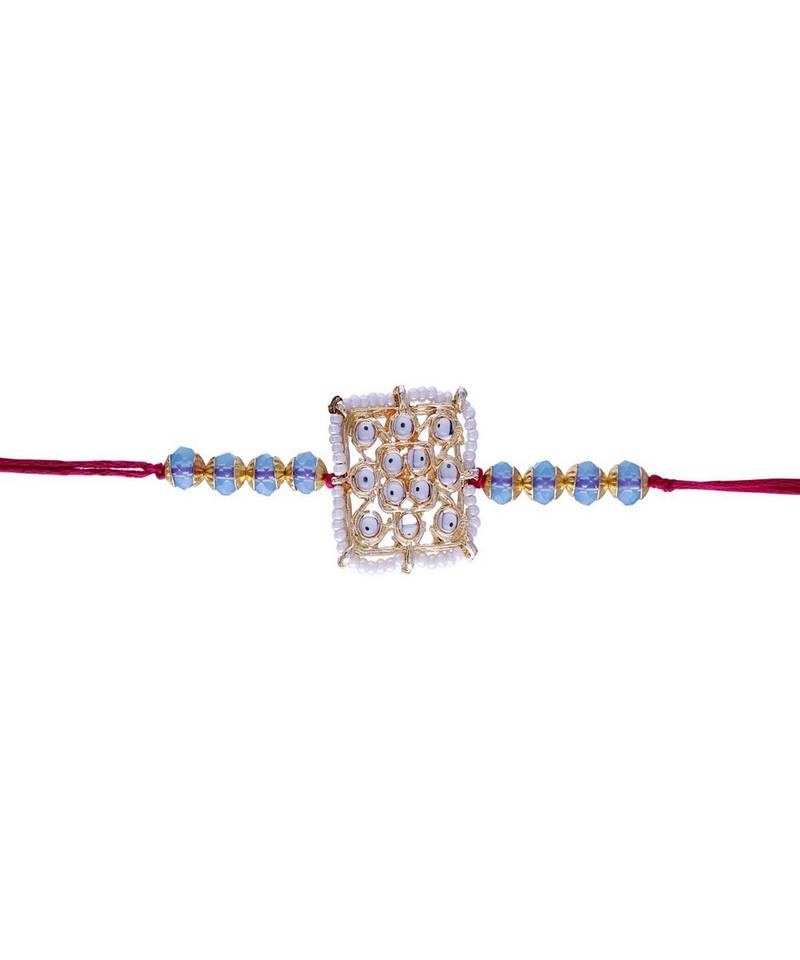 Ethnic Designer Pearl Beads Studded for MenBrother Bhaiya for Rakshabhandan 