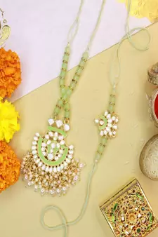 Designer Bhaiya Bhabhi Hanging Lumba Rakhi Combo Set Rakshabhandan 