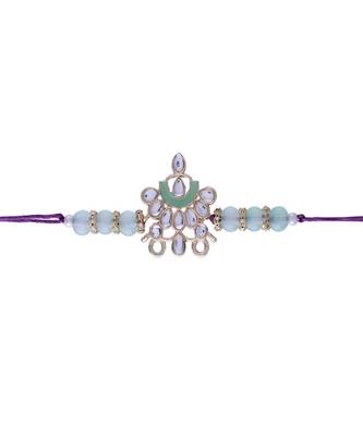 Designer Bhaiya Bhabhi Hanging Lumba Rakhi Combo Set Rakshabhandan  4
