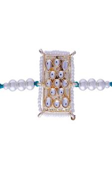 Ethnic Designer Pearl Beads Studded for MenBrother Bhaiya for Rakshabhandan (R082W)