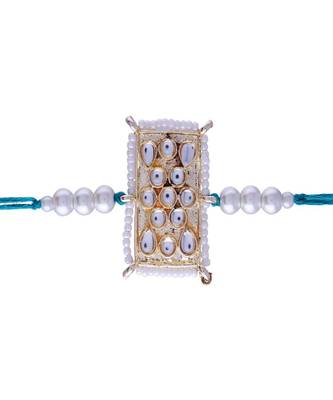 Ethnic Designer Pearl Beads Studded for MenBrother Bhaiya for Rakshabhandan  1