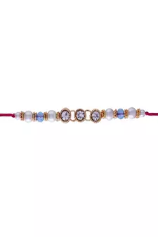 Ethnic Designer Pearl Beads Studded for MenBrother Bhaiya for Rakshabhandan 