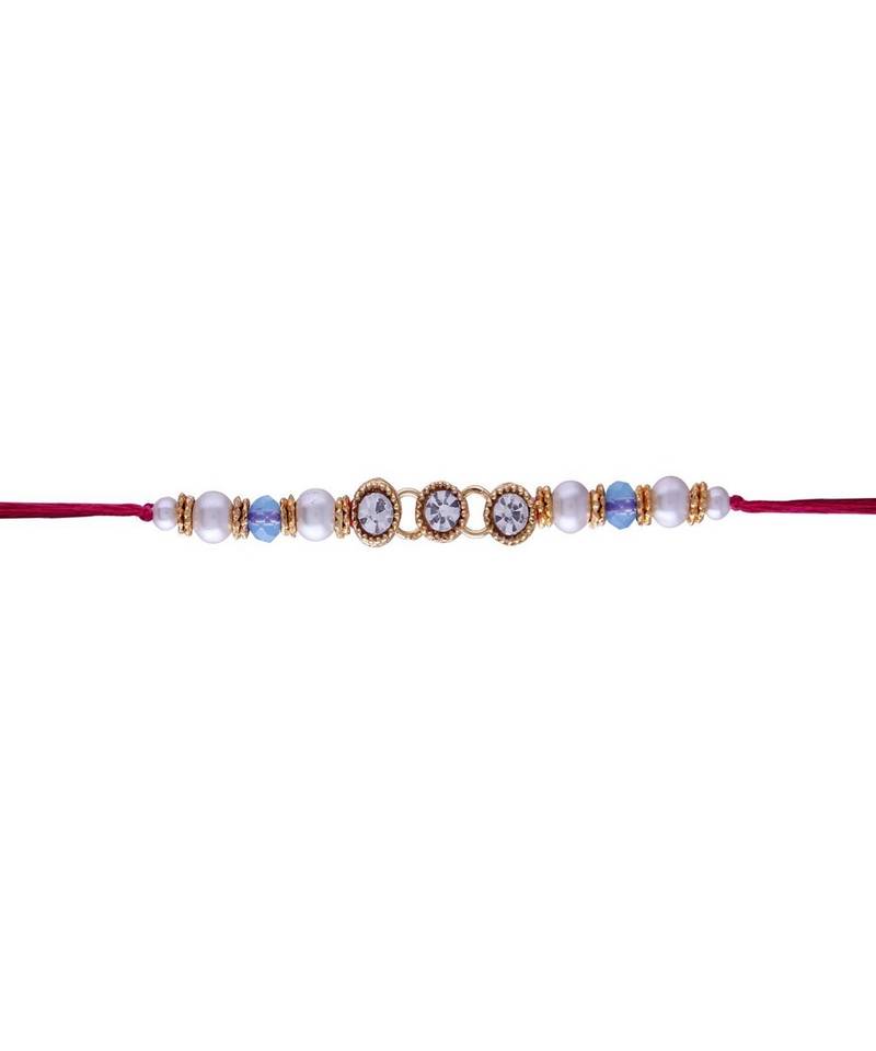 Ethnic Designer Pearl Beads Studded for MenBrother Bhaiya for Rakshabhandan 