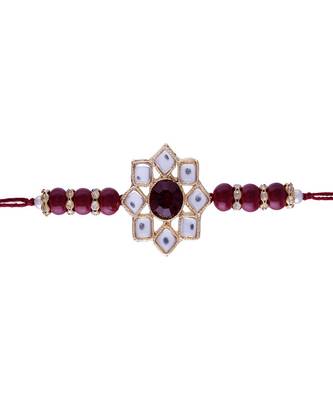 Ethnic Designer Pearl Beads Studded for MenBrother Bhaiya for Rakshabhandan  1