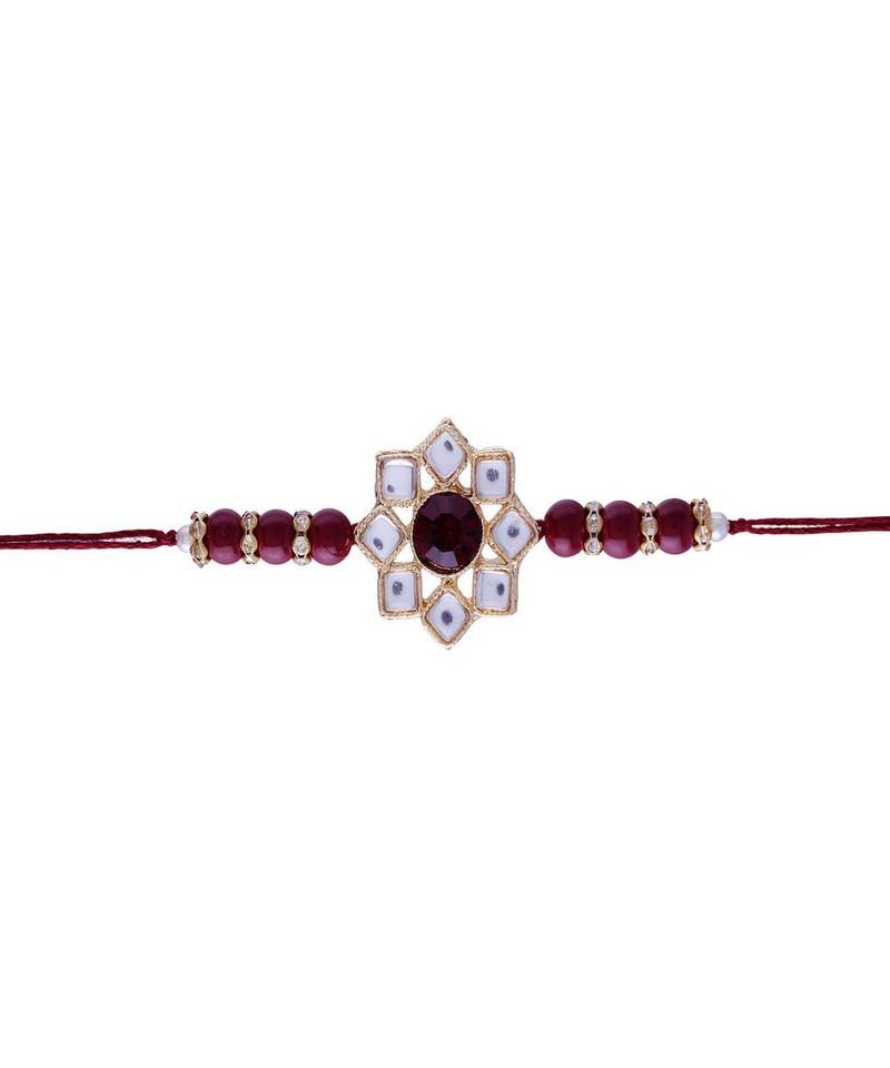 Ethnic Designer Pearl Beads Studded for MenBrother Bhaiya for Rakshabhandan 