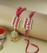 Designer Bhaiya Bhabhi Hanging Lumba Rakhi Combo Set Rakshabhandan 