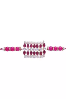 Designer Bhaiya Bhabhi Hanging Lumba Rakhi Combo Set Rakshabhandan 