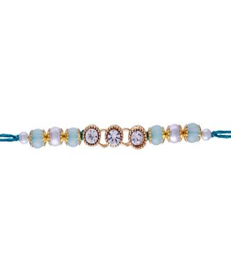 Ethnic Designer Pearl Beads Studded for MenBrother Bhaiya for Rakshabhandan  1