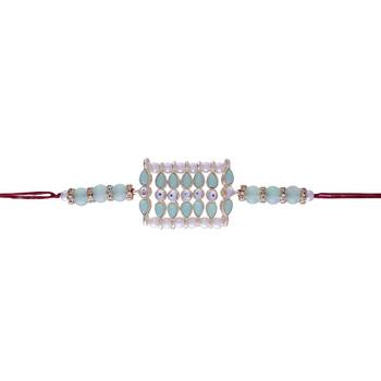 Designer Bhaiya Bhabhi Hanging Lumba Rakhi Combo Set for Rakshabhandan  4