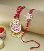 Designer Bhaiya Bhabhi Hanging Lumba Rakhi Combo Set for Rakshabhandan 