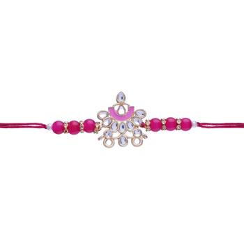 Designer Bhaiya Bhabhi Hanging Lumba Rakhi Combo Set for Rakshabhandan  5