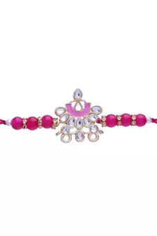 Designer Bhaiya Bhabhi Hanging Lumba Rakhi Combo Set for Rakshabhandan 