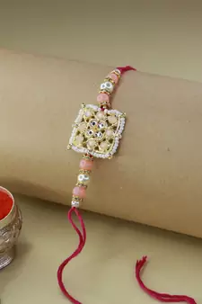 Ethnic Designer Pearl Beads Studded for MenBrother Bhaiya for Rakshabhandan 