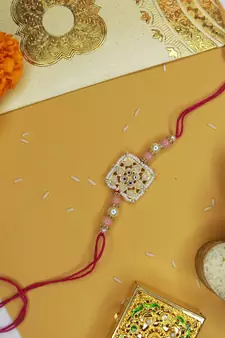 Ethnic Designer Pearl Beads Studded for MenBrother Bhaiya for Rakshabhandan 